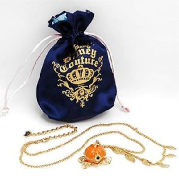 DISNEY COUTURE CINDERELLA PUMPKIN COACH CARRIAGE SWAROVSKI CRYSTAL NECKLACE~NEW! - Picture 7 of 7